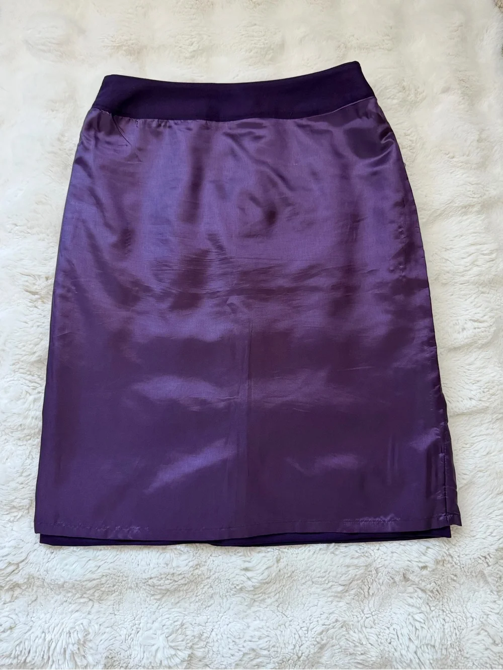 Pendleton Virgin Wool Dark Purple Midi 24” Skirt Made in USA - 6/S